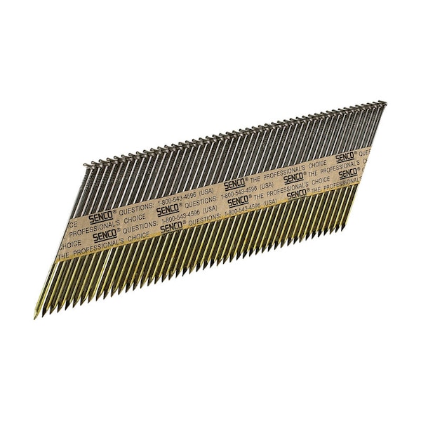 Senco Collated Framing Nail, 23/8 in L, Hot Dipped Galvanized, Clipped